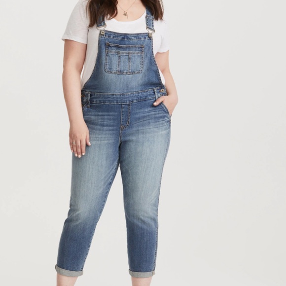 torrid denim overalls
